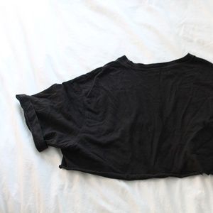 Faded Glory Vintage Black Crop T-shirt